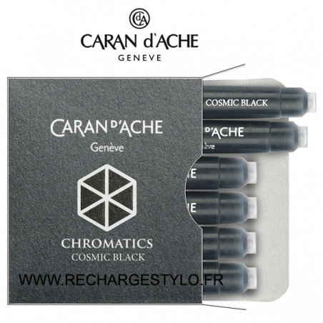 Cartouches d'encre Caran d'Ache Chromatics Cosmic Black Réf_8021.009
