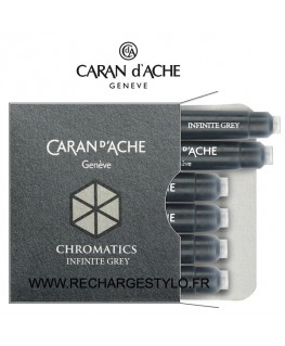 Cartouches d'encre Caran d'Ache Chromatics Infinite Grey Réf_8021.005