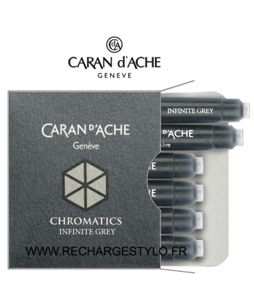 Cartouches d'encre Caran d'Ache Chromatics Infinite Grey Réf_8021.005