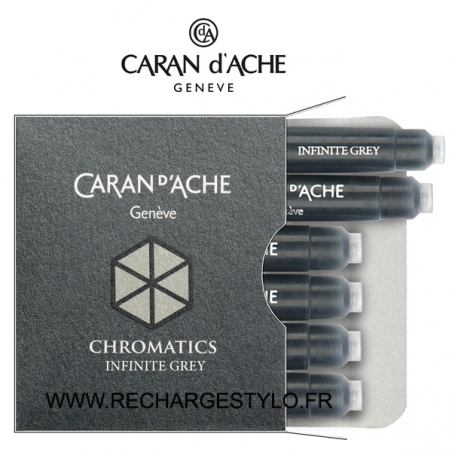 Cartouches d'encre Caran d'Ache Chromatics Infinite Grey Réf_8021.005