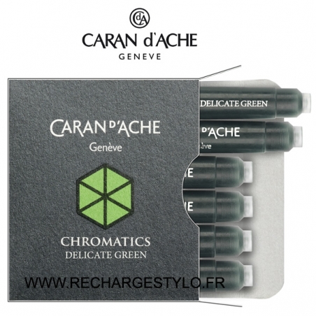 Cartouches d'encre Caran d'Ache Chromatics Delicate Green Réf_8021.221