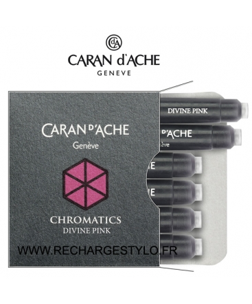 Cartouches d'encre Caran d'Ache Chromatics Divine Pink Réf_8021.080
