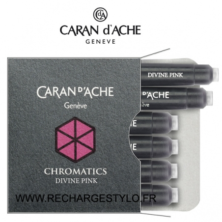 Cartouches d'encre Caran d'Ache Chromatics Divine Pink Réf_8021.080