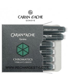 Cartouches d'encre Caran d'Ache Chromatics Vibrant Green Réf_8021.210