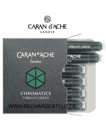 Cartouches d'encre Caran d'Ache Chromatics Vibrant Green Réf_8021.210