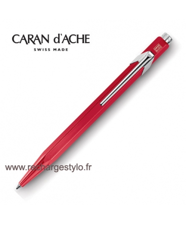 Stylo Bille Caran d'Ache 849 Rouge Métallique avec Etui