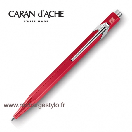 Stylo Bille Caran d'Ache 849 Rouge Métallique avec Etui