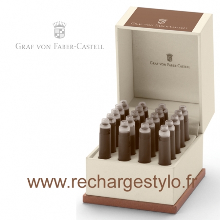 Ecrin de Cartouches d'Encre Graf Von Faber Castell HazelnutBrown 141132