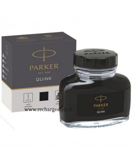 Parker recharges pour stylo roller, pointe moyenne, encre noire QUINK