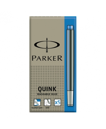 Cartouche d'encre Parker Quink Bleu Effaçable S0116210 Cartouche d'encre Parker Quink Bleu Effaçable S0116210