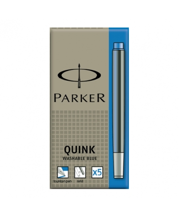 Cartouche d'encre Parker Quink Bleu Effaçable S0116210