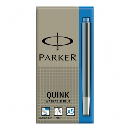 Cartouche d'encre Parker Quink Bleu Effaçable S0116210