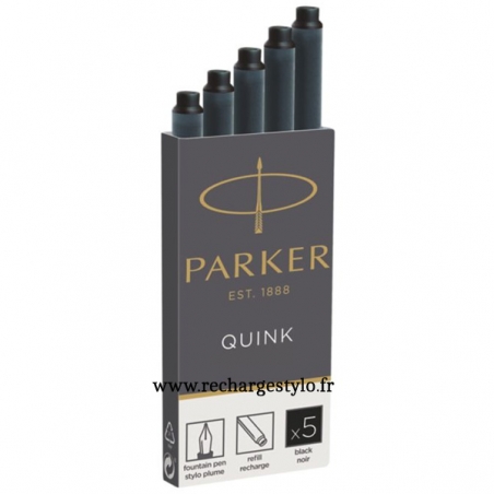 Cartouche d'encre Parker Quink Noir 1950382