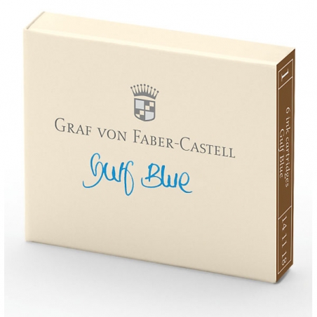 Cartouche D'encre Graf von Faber Castell Bleu Azur 141118