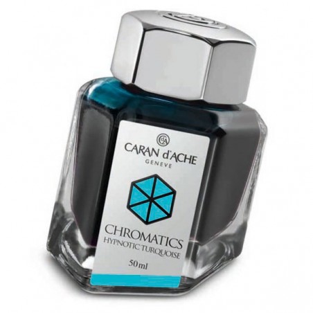 Flacon d'encre Caran d'Ache Chromatics Hypnotic Turquoise Réf_ 8011.191