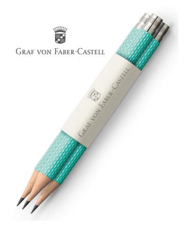 crayons-graphite-de-poche-graf-von-faber-castell-guilloche-turquoise-ref_118660