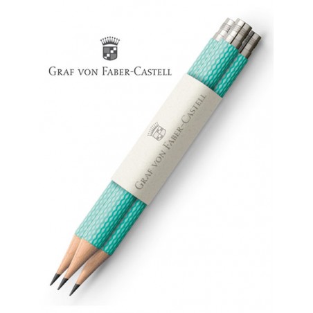 crayons-graphite-de-poche-graf-von-faber-castell-guilloche-turquoise-ref_118660