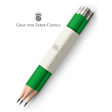 crayons-graphite-de-poche-graf-von-faber-castell-guilloche-vert-reptile-ref_118666