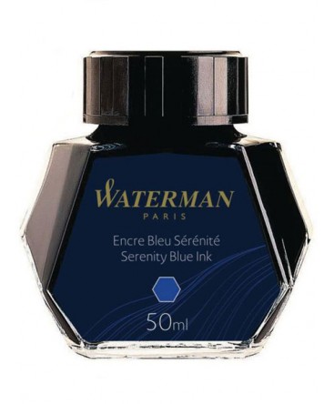 Flacon encre Waterman bleue dans sa boîte