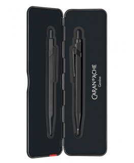 stylo-bille-caran-dache-xl-849-black-code-caran-dache-etui-ouvert