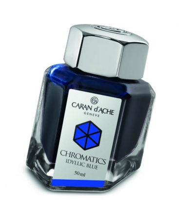 Flacon d'encre Caran d'Ache Chromatics Idyllic Blue Réf_8011.140