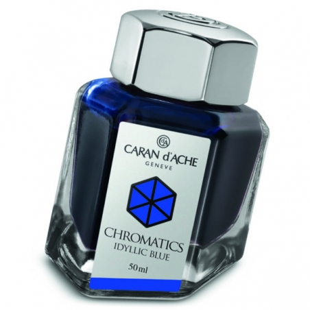 Flacon d'encre Caran d'Ache Chromatics Idyllic Blue Réf_8011.140