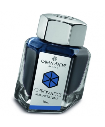 Flacon d'encre Caran d'Ache Chromatics Magnetic Blue Réf_8011.149
