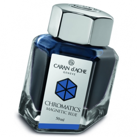 Flacon d'encre Caran d'Ache Chromatics Magnetic Blue Réf_8011.149