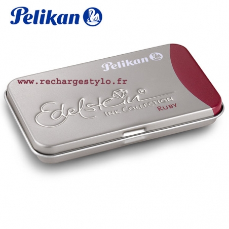 Boite de 6 cartouches d'encre Pelikan Edelstein Rouge Ruby 339 663