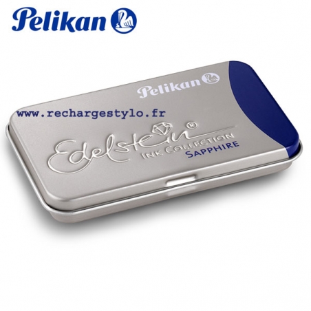 Boite de 6 cartouches d'encre Pelikan Edelstein Bleu Sapphire 339 610