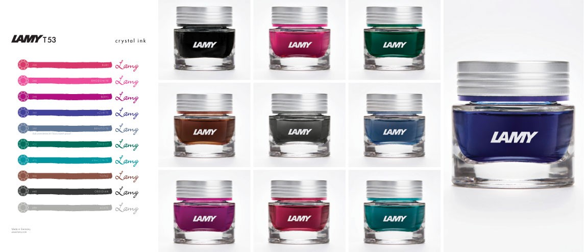 Flacons d'encre Lamy T53 Cristal Ink